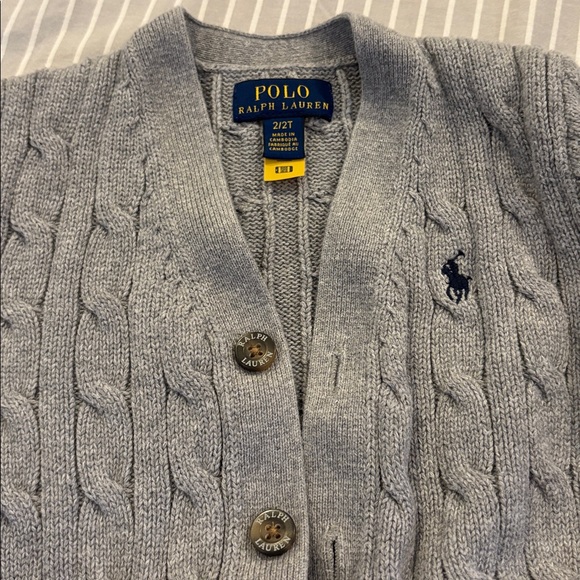 Polo by Ralph Lauren Kids' Gray Cable Knit Sweater - Picture 2 of 2